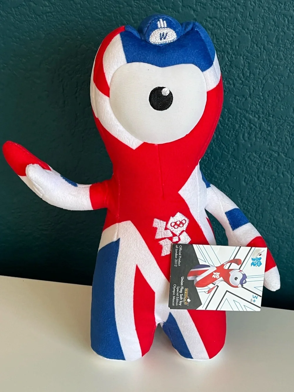 Wenlock Union Jack Olympic Mascot 12” Soft Plush London England 2012 Official